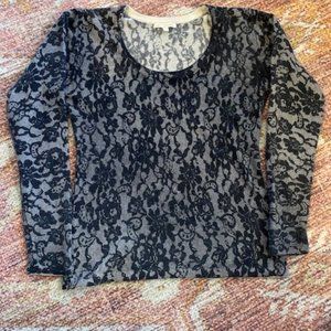 100% Cashmere MY TRIBE sweater, size M, lace print